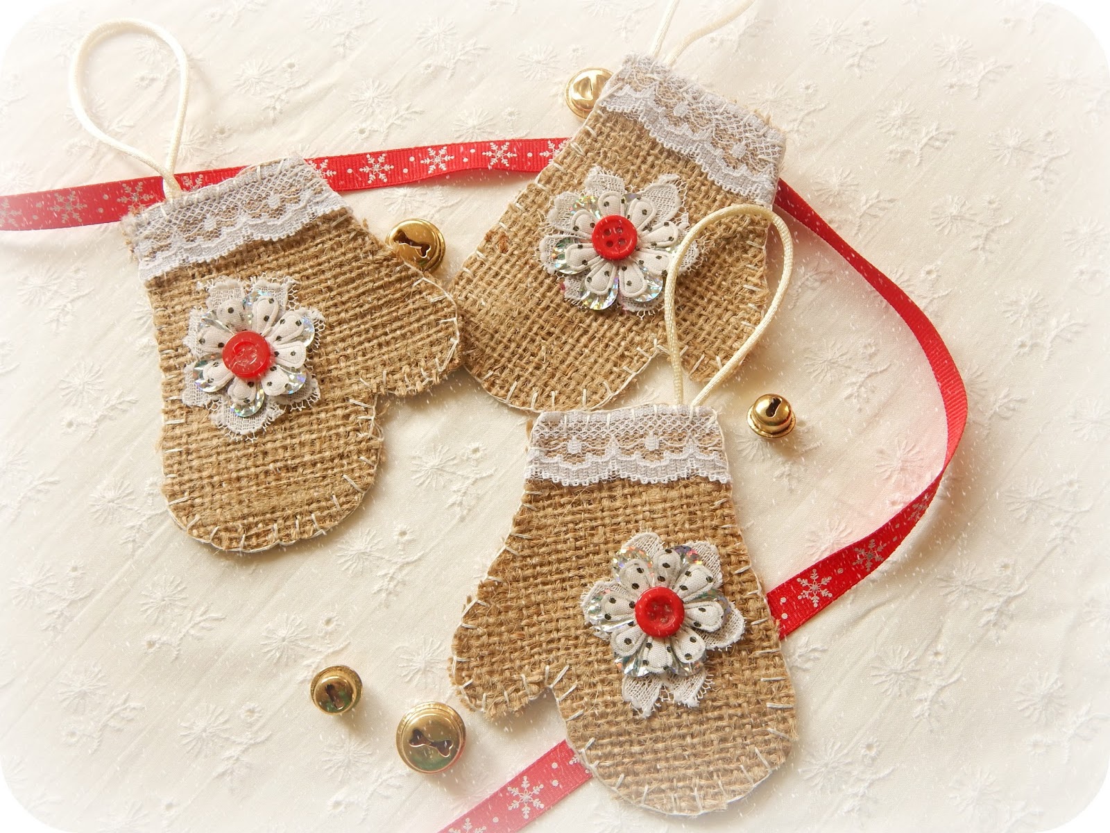 In & around my house  Burlap christmas crafts