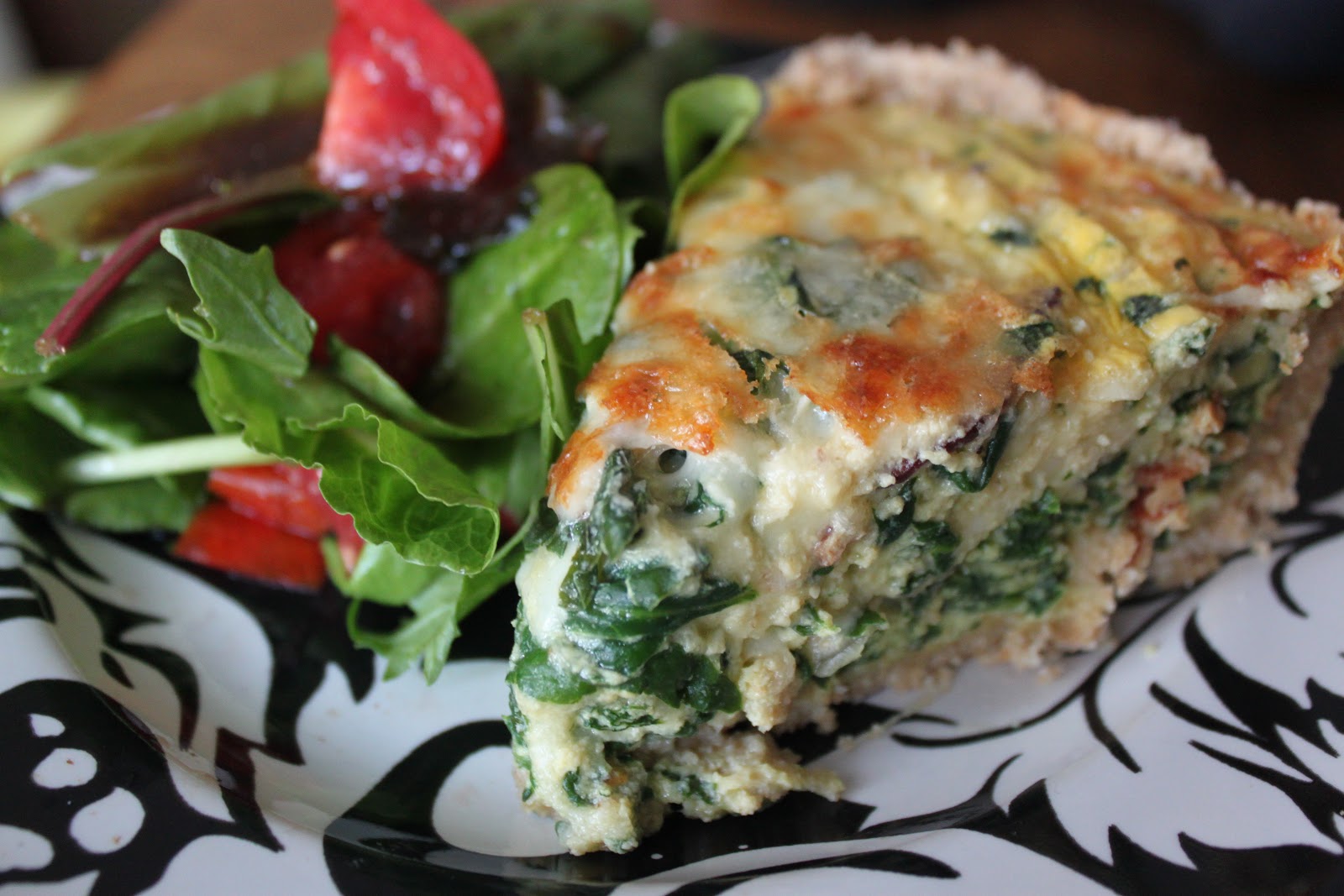 Ultra Lauren: Adjustments and Healthy Spinach Quiche Recipe