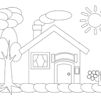 Mewarnai Gambar Rumah Anak Anakaneka Berikut Gambarnya Sederhana Sketsa Tk