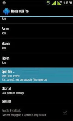 تطبيق Mobile Odin، شرح استعمال تطبيق Mobile Odin، تثبيت روم رسمي بدون كمبيوتر, تركيب روم رسمي عن طريق الريكفري