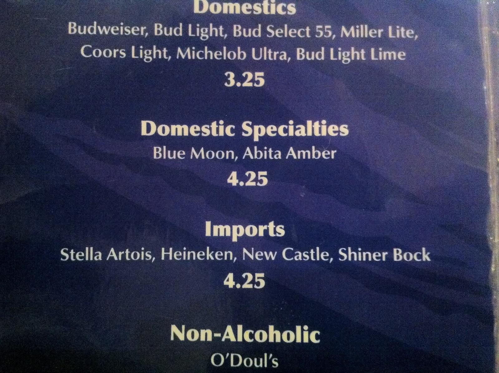 Bite and Booze: Coyote Blues Beer List Fail