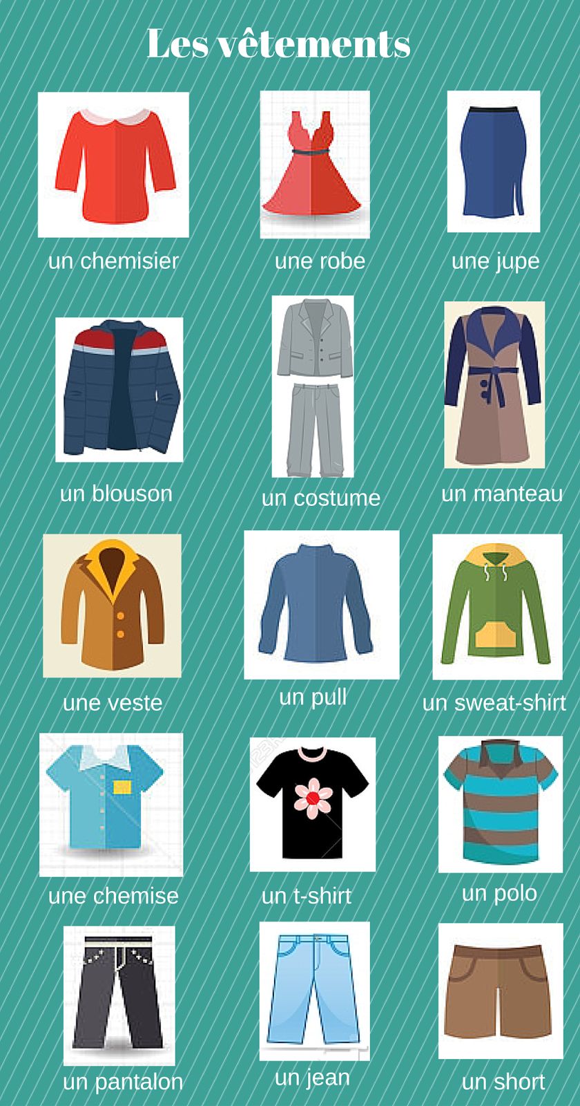 J'aime le français Les vêtements