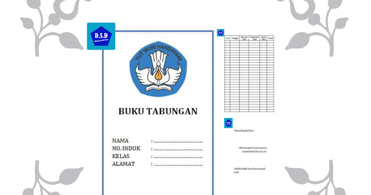 Contoh Desain Buku Tabungan Kelas dan Cara Membuatnya di