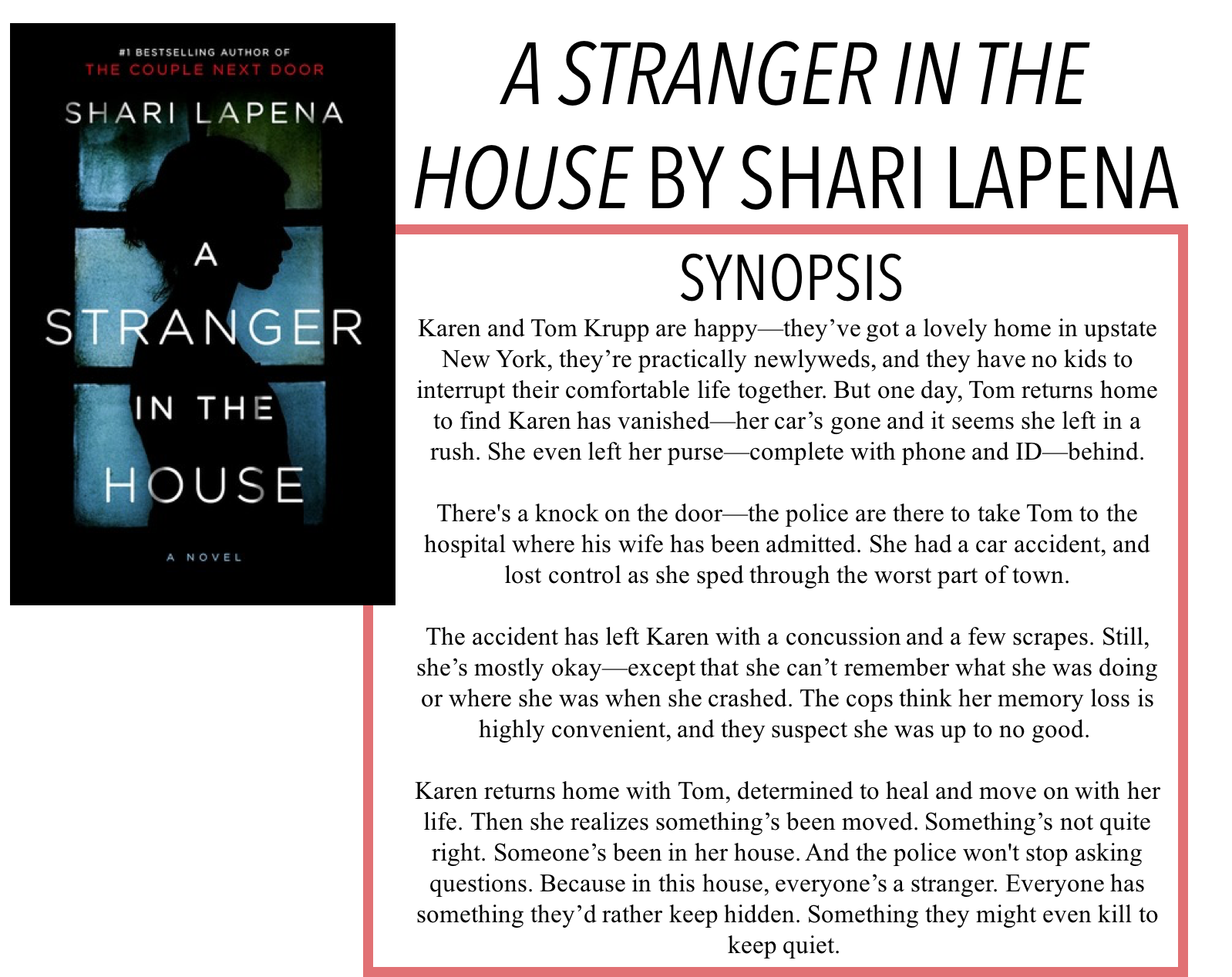 A STRANGER IN THE HOUSE BY SHARI LAPENA