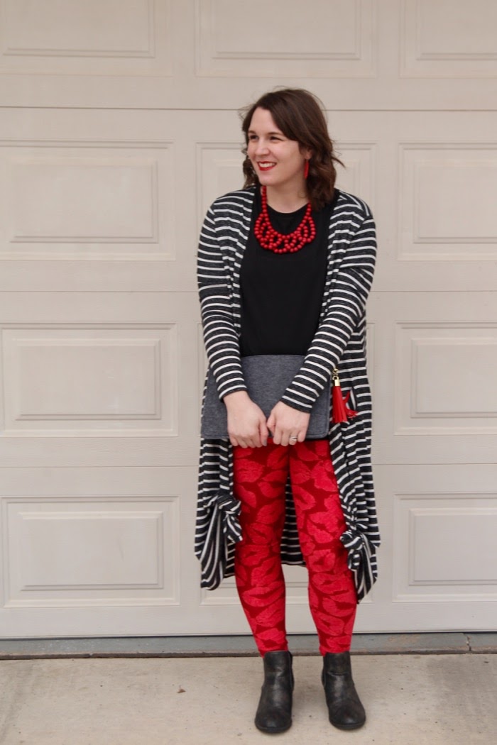 LuLaRoe leggings, tall and curvy, Valentine's Day Red Size L - $10 (75% Off  Retail) - From Jessica