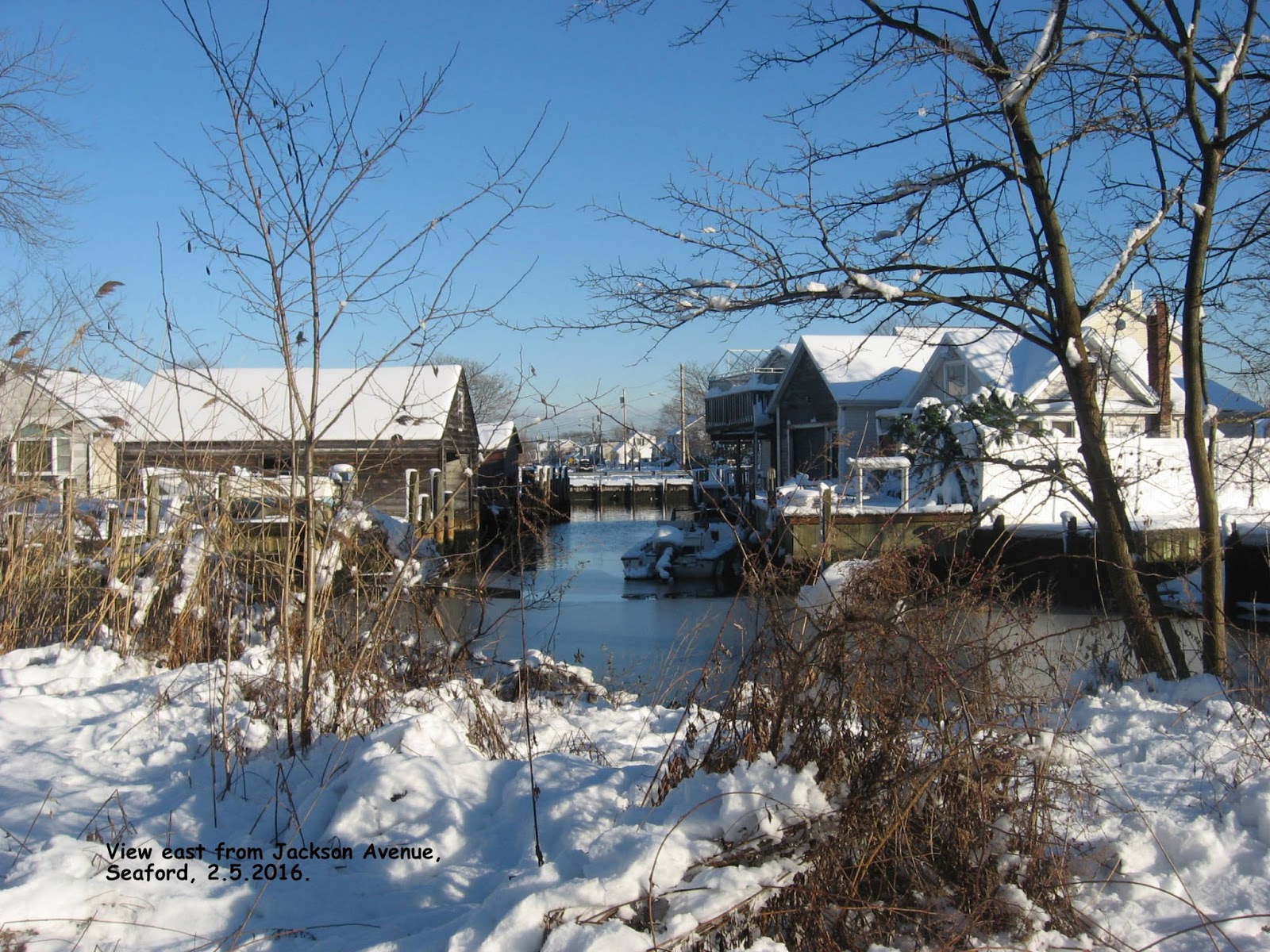 Seaford, NY, Notes Eight inches of heavy snow Feb. 5