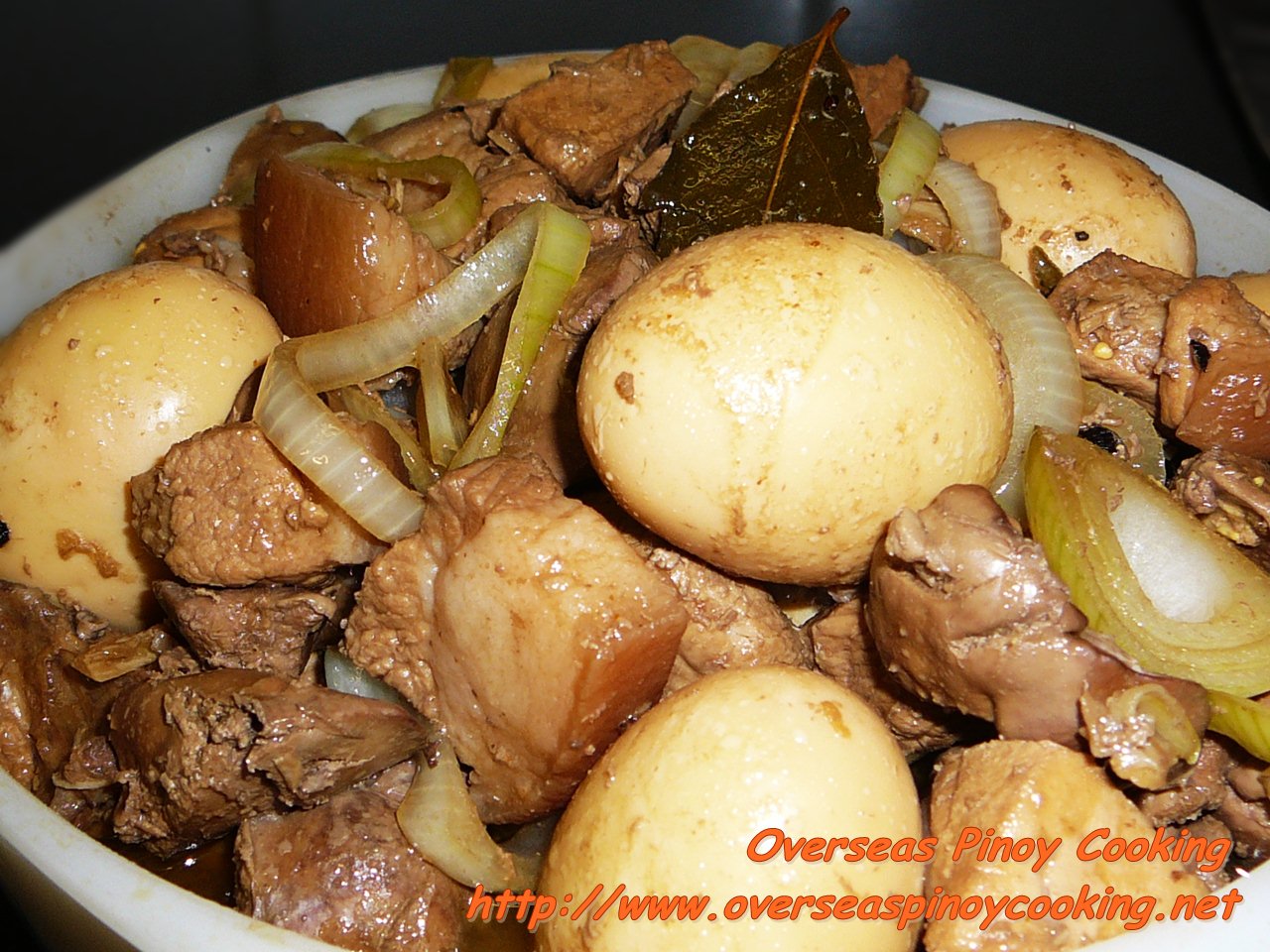 Adobo with Chicken Liver and Hard Boiled Egg