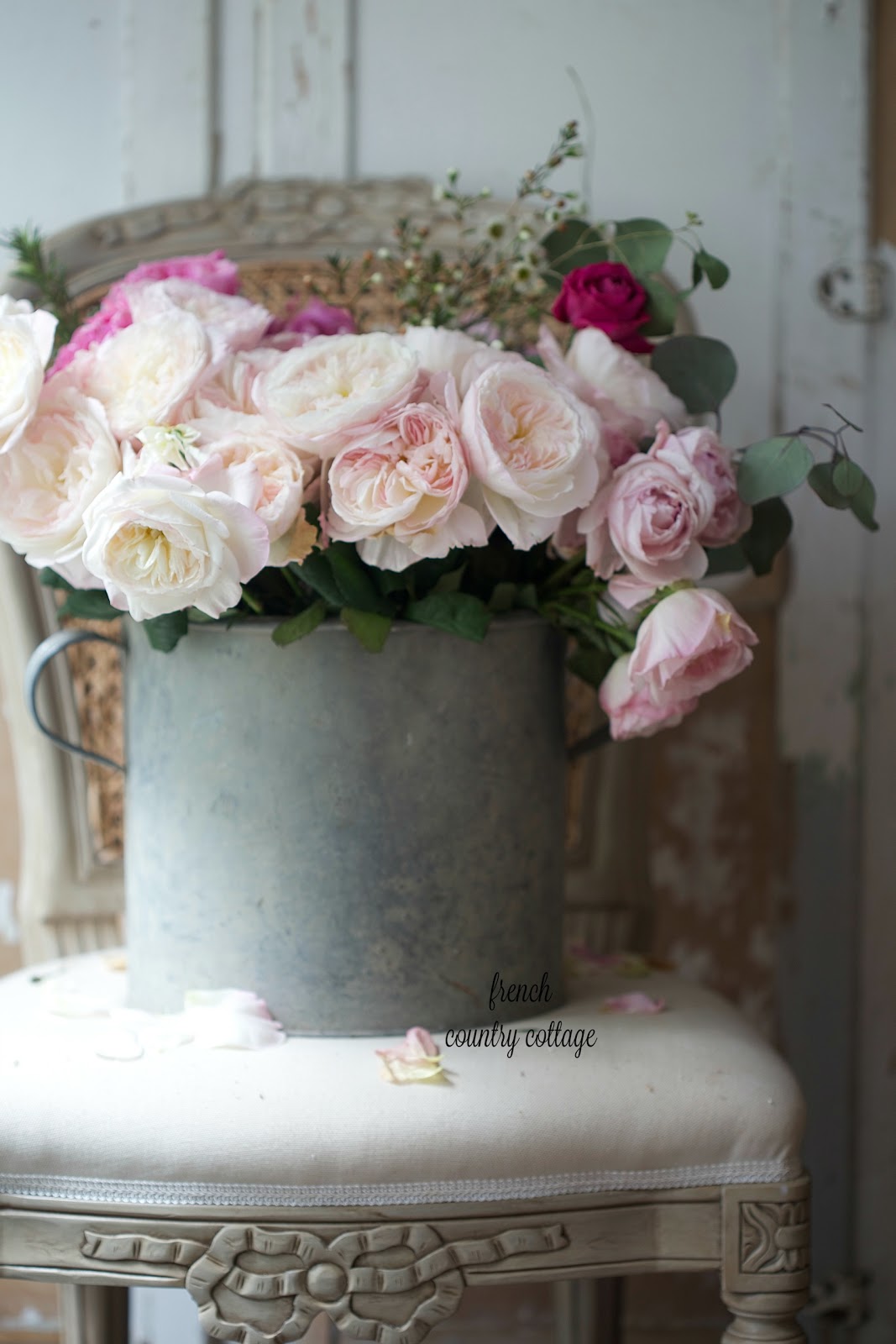 French Country Fridays- Simple Buckets of Blooms