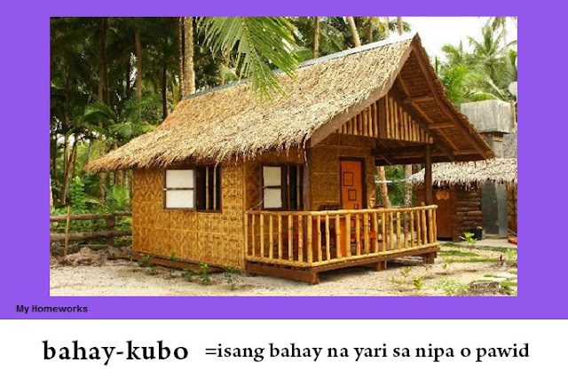 My Homeworks: TAMBALANG SALITA-Bahay-kubo