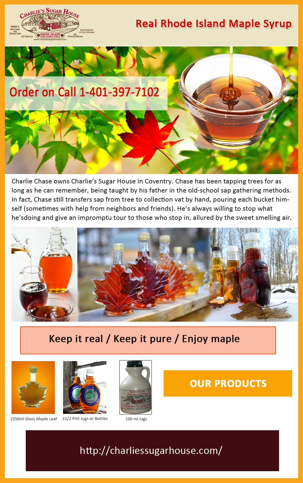 Rhode Island Maple Syrup Online Charlie's Sugar House