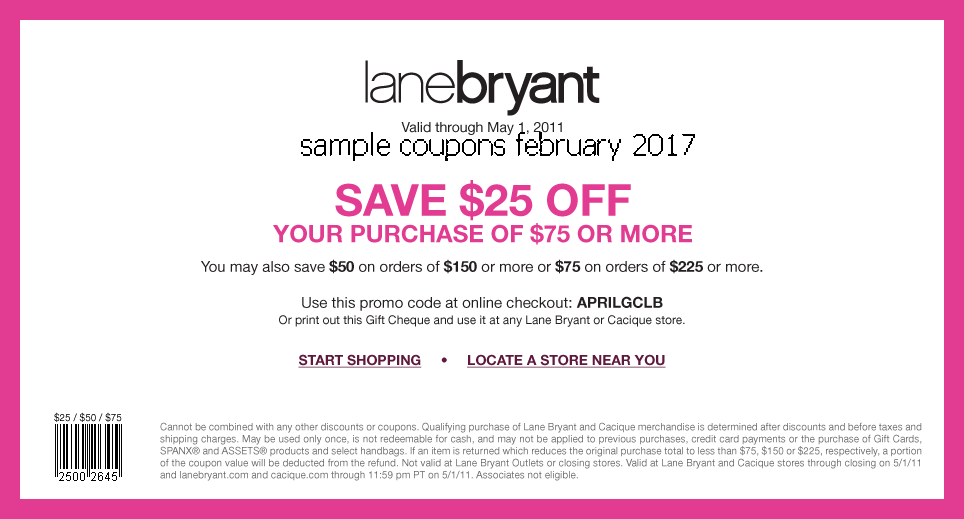 Lane bryant coupons 2019