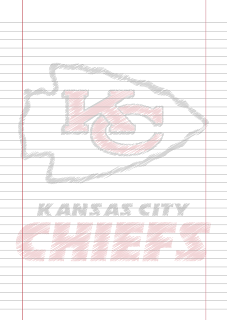 Papel Pautado Kansas City Chief rabiscado PDF para imprimir na folha A4 Papel Pautado Kansas City Chief rabiscado PDF para imprimir na folha A4
