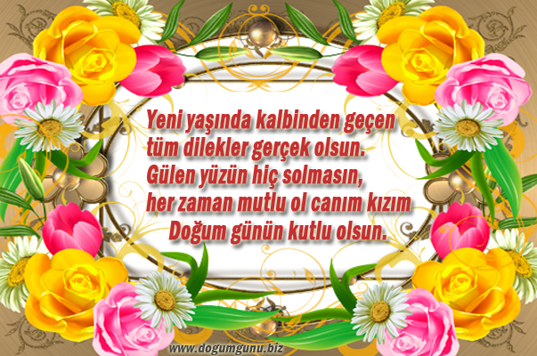 Kızına doğum günü kutlama mesajları