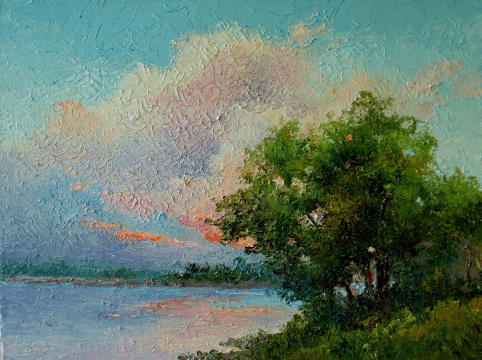 Nel's Everyday Painting Palette Knife Sunset SOLD