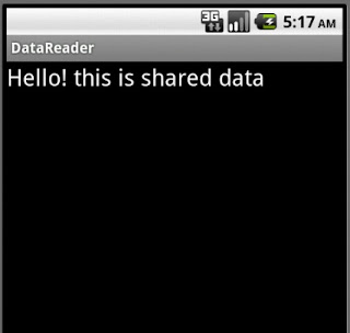 Data Sharing between android application