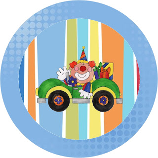Clowns: Free Printable Candy Bar Labels. Free Printable Toppers.