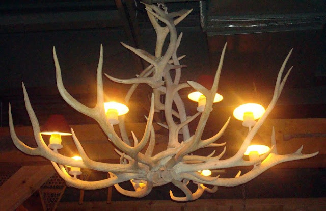 rustic antler chandelier with best lighting