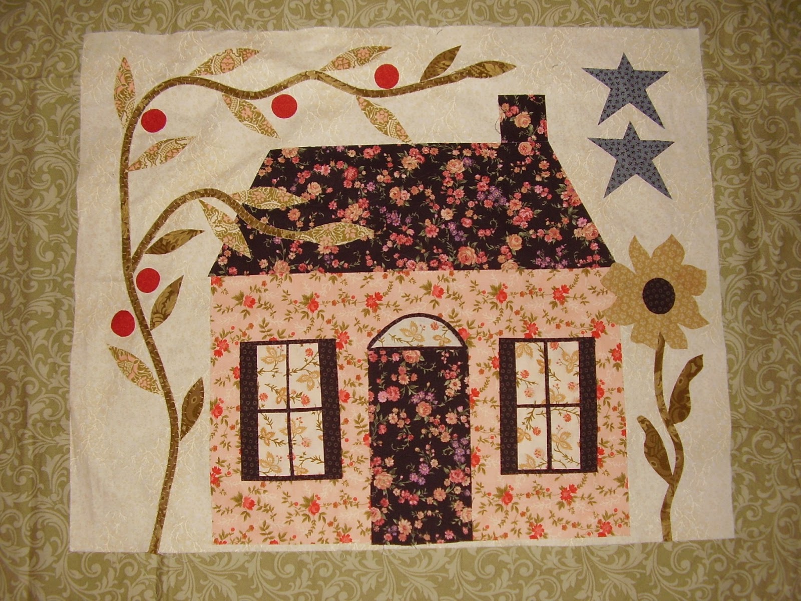 Sew Many Joyous Things Linda's Journey Home Sweet Home Quilt Block 1