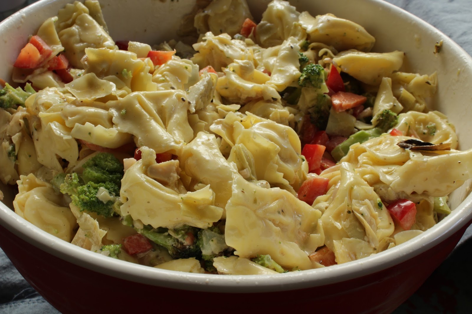A menu comes together (Creamy Garlic Tortellini Pasta salad) My Sh