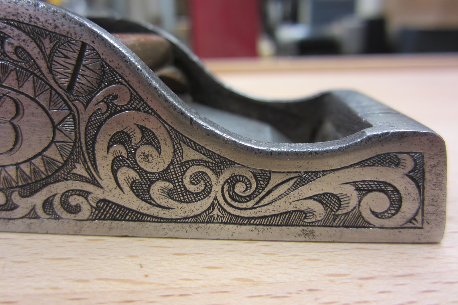 David Barron Furniture Beautifully Engraved Plane!