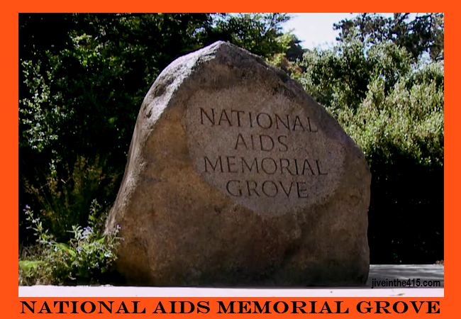 The entrance to the National Aids Memorial Grove in Golden Gate Park.