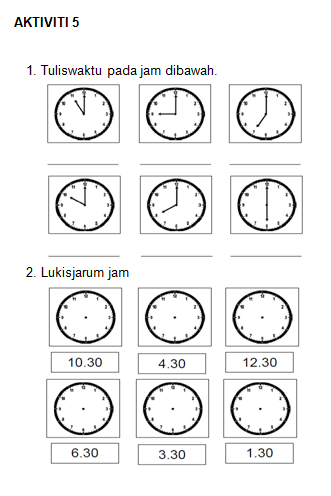 Lembaran Kerja Soalan Latihan Matematik Tahun 3 Masa Dan Waktu