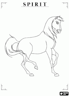 LAMINAS PARA COLOREAR - COLORING PAGES: Spirit para dibujar y pintar