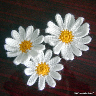 crochet daisy applique