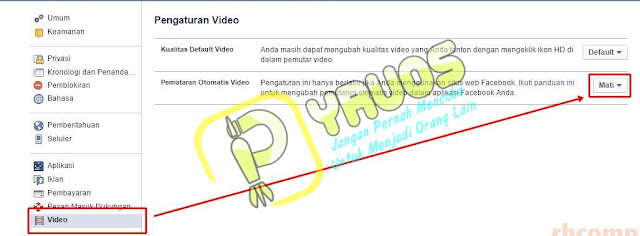 Cara Mudah Mematikan Play Vidio Otomatis Di Facebook