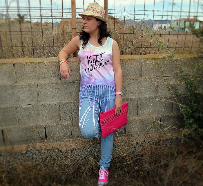 look, primark, flecos, boho, chic, casual, jeans, rosa, pink,Castellón, fashionblogger