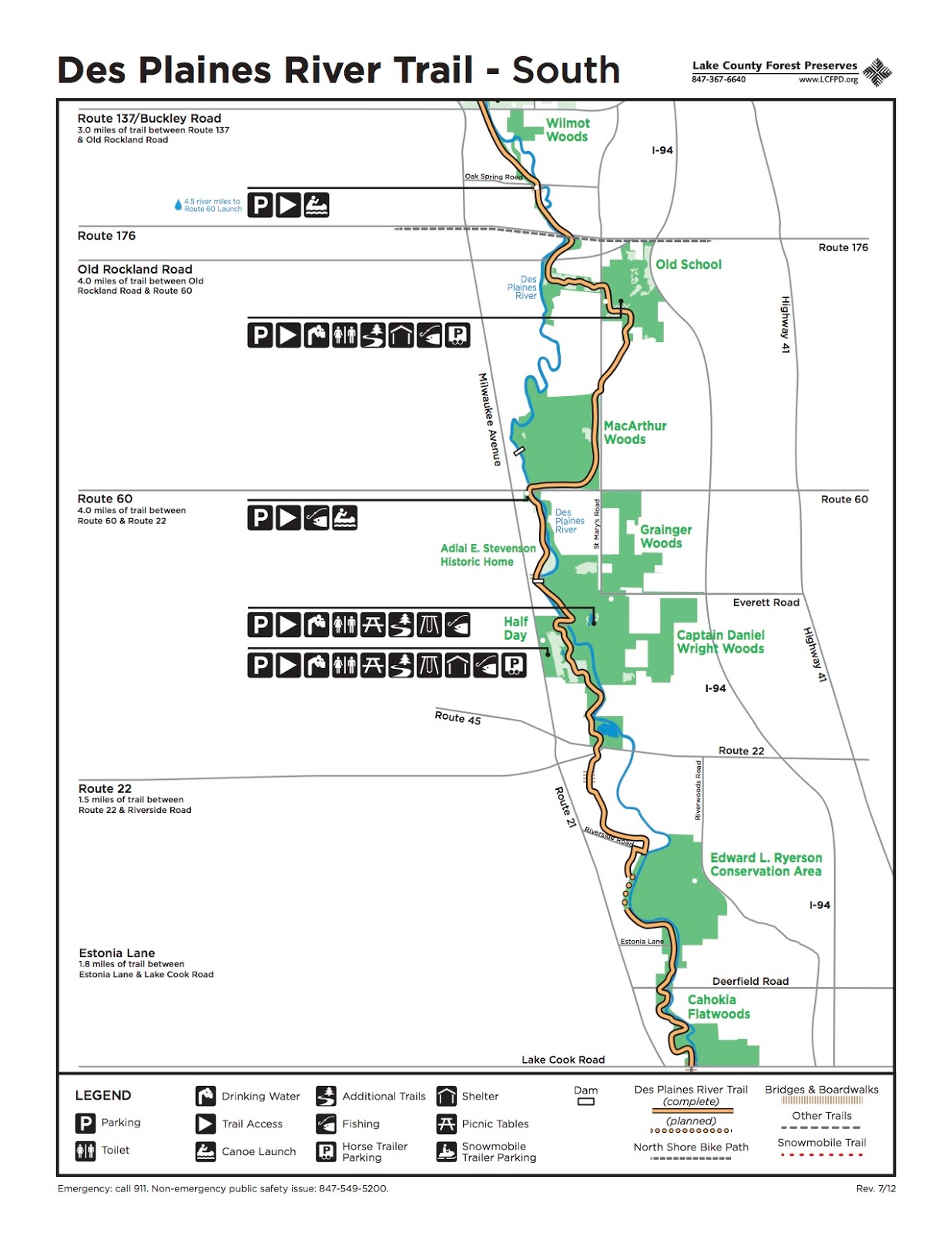 Chuck 39 s Adventures Biking the - Des Plaines River Trail Map2