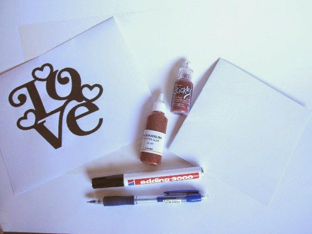 material proyecto scrapbook 6 tarjetas de San Valentín para tu LOVE mini-álbum