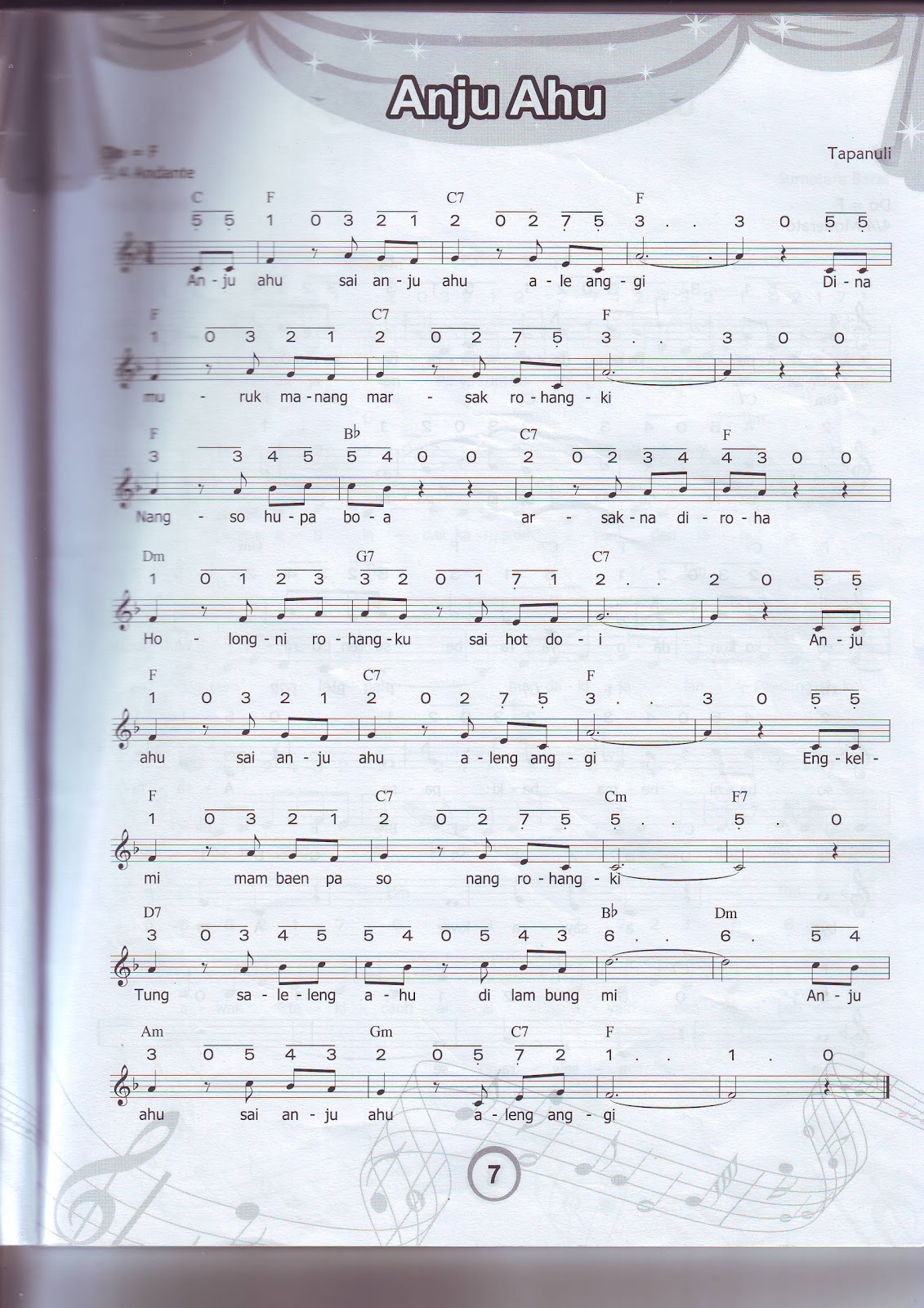 32 Lagu Daerah Dengan Not Angkan dan Not Balok