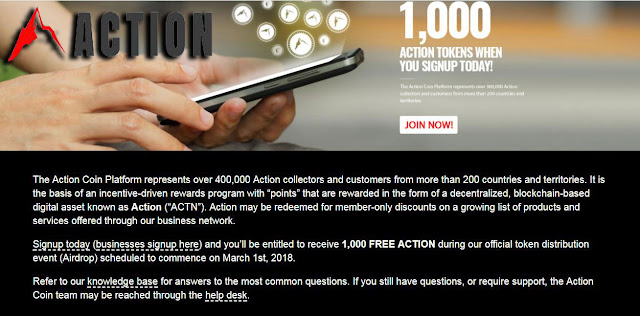 Sign UP Free 1000 Action Coin