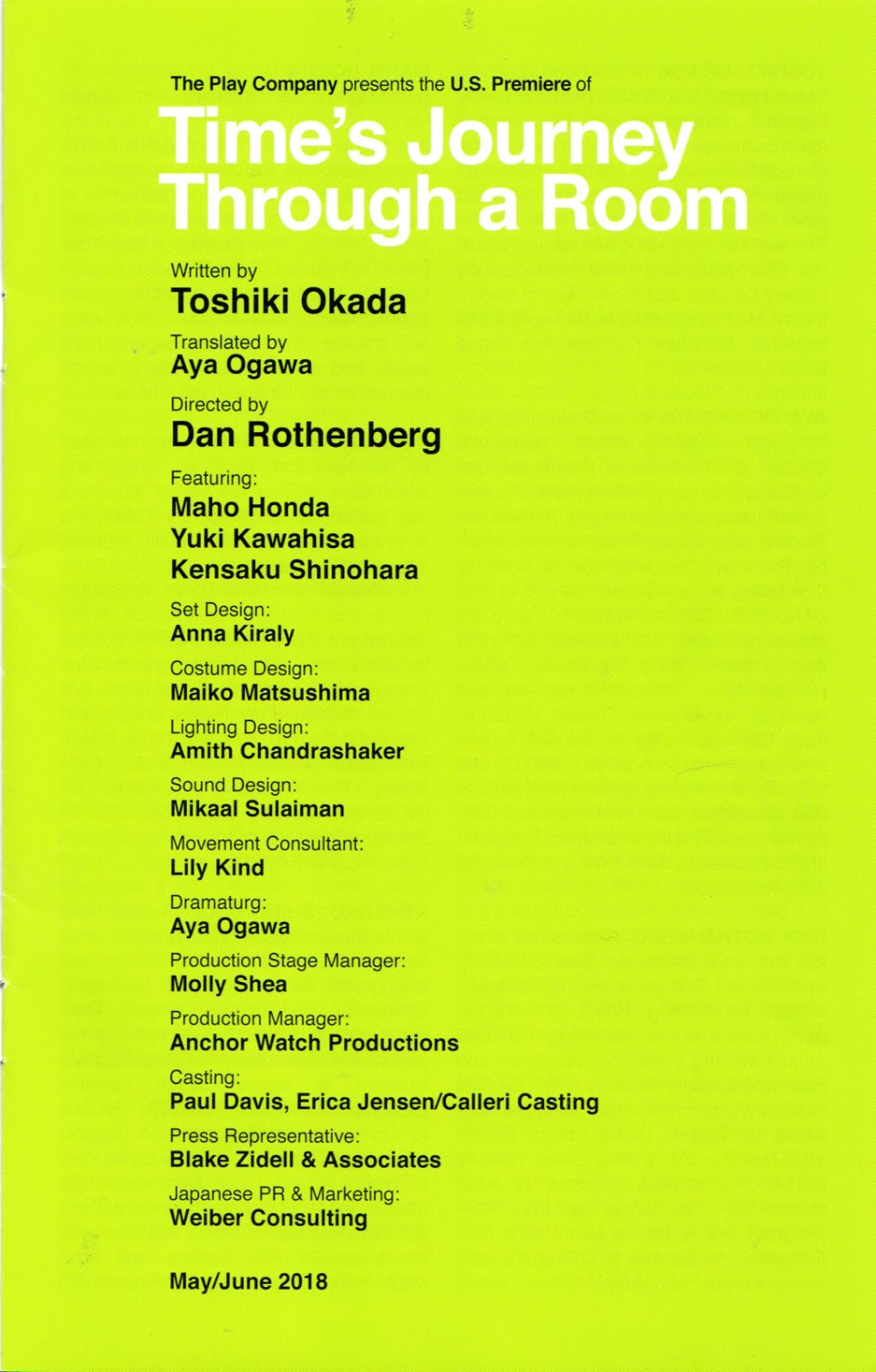 Theatre S Leiter Side 13 2018 2019 Review Time S Journey Through A Room Seen May 17 2018