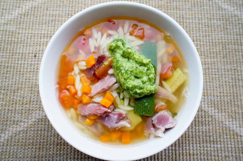 Hollow Legs Summer Ham & Orzo Soup
