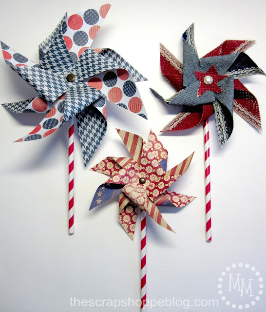 Patriotic Pinwheels finished