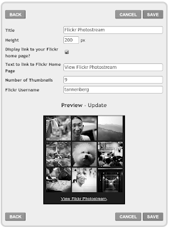 configure flickr photostream on blogger
