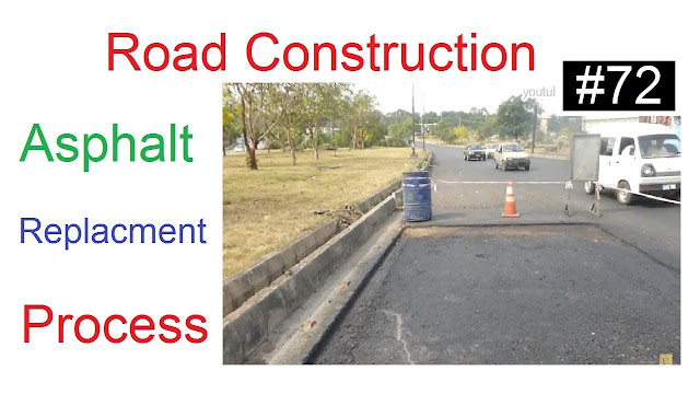 replacement of asphalt on road site