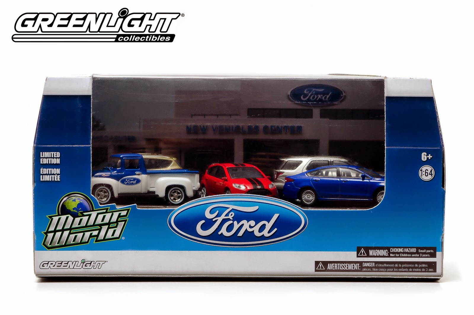 Greenlight 58017 164 5Car Dioramas Modern Ford Dealership 1956