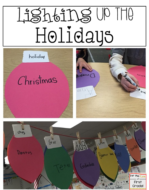 for the love of first grade lighting up for the holiday plural form of christmas