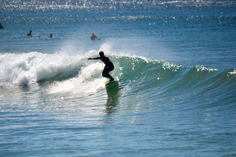 Surfing in Costa da Caparica, Portugal