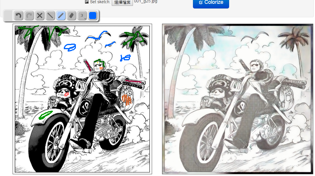 《PaintsChainer》超狂的AI人工智慧幫你自動上色,黑白漫畫直接變全彩! Image%2B004 - 《PaintsChainer》超狂的AI人工智慧幫你自動上色,黑白漫畫直接變全彩!