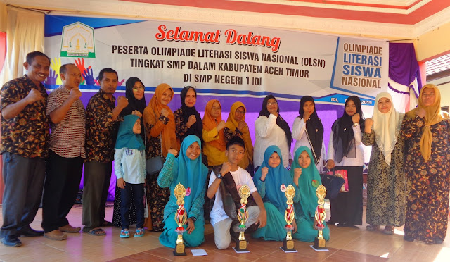 SMPN 1 Idi Raih Juara Umum OLSN Tingkat SMP dalam Kabupaten Aceh Timur 2019