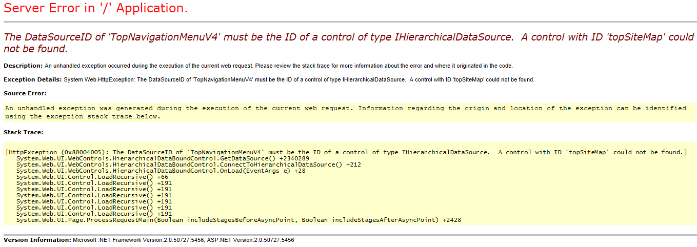 Ошибка сервера в приложении. Exception Internal Server Error. ACTIONRESULT viewresult.