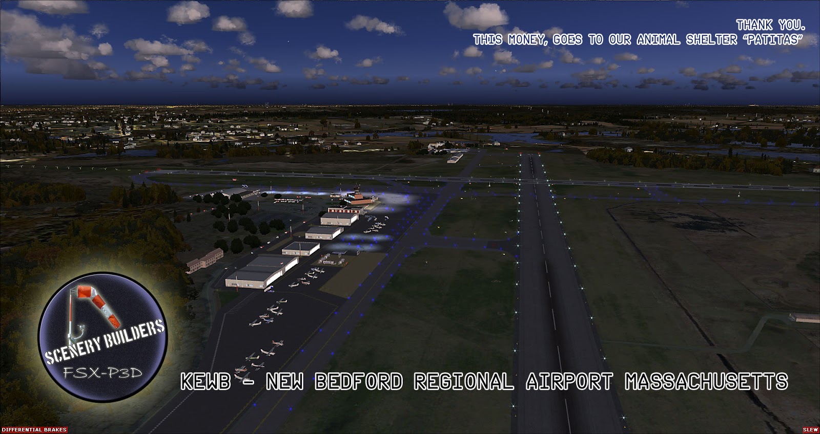 FSX, P3D, MSFS scenerybuilders. KEWB New Bedford Regional Airport
