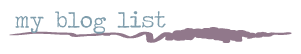 my blog list