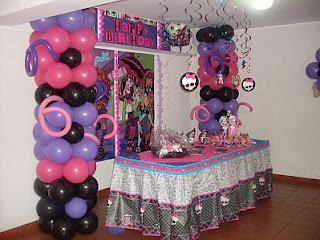 Fiestas Infantiles, Decoración Monster High
