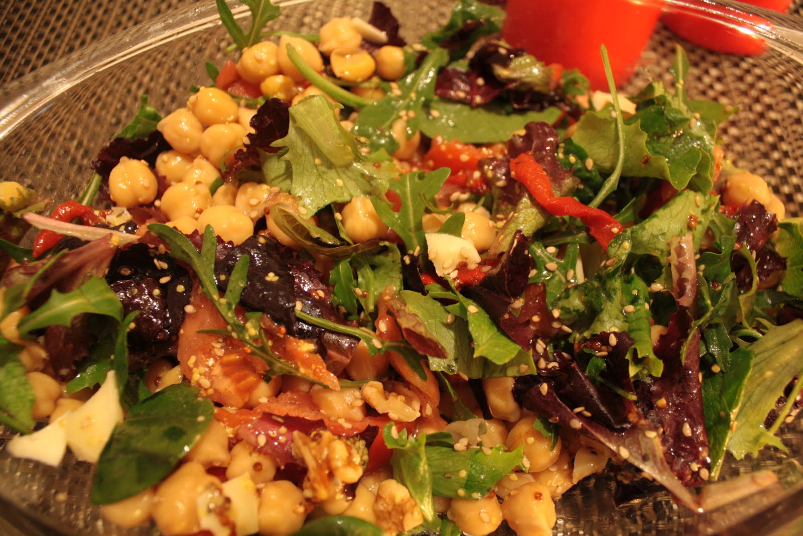 Cómetelo todo verde Ensalada de garbanzos con vinagreta de mostaza en