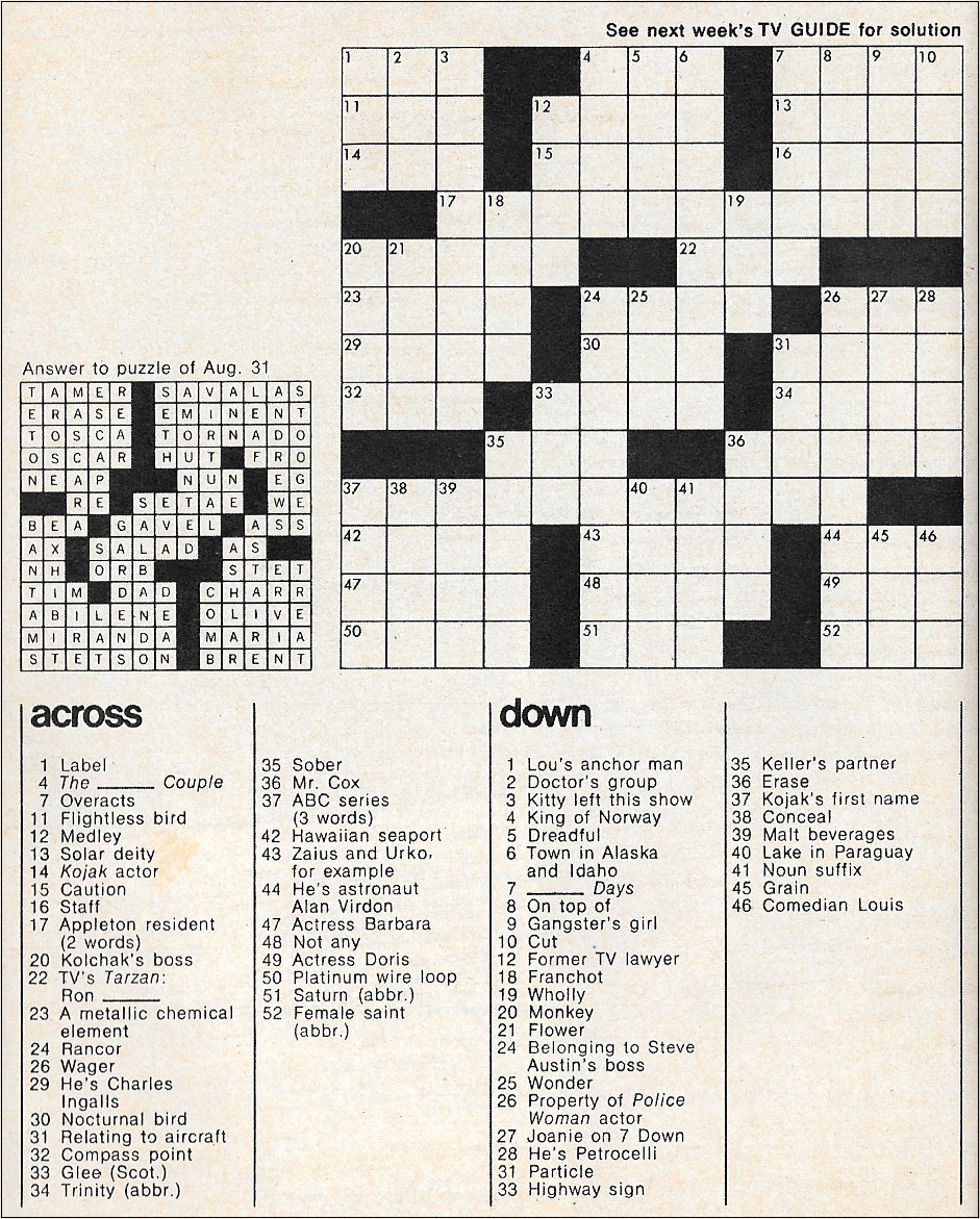 Set Up Crossword